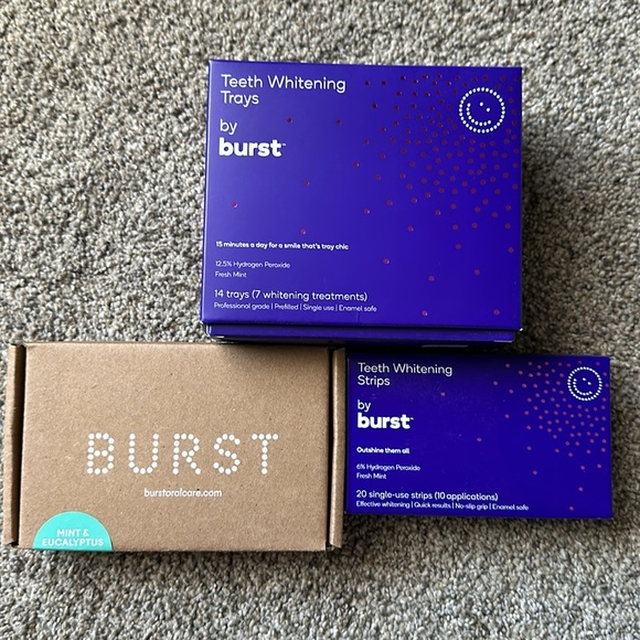 NIB Burst Oral Care Professional Teeth Whitening System Bundle Trays Strips - Picture 2 of 6